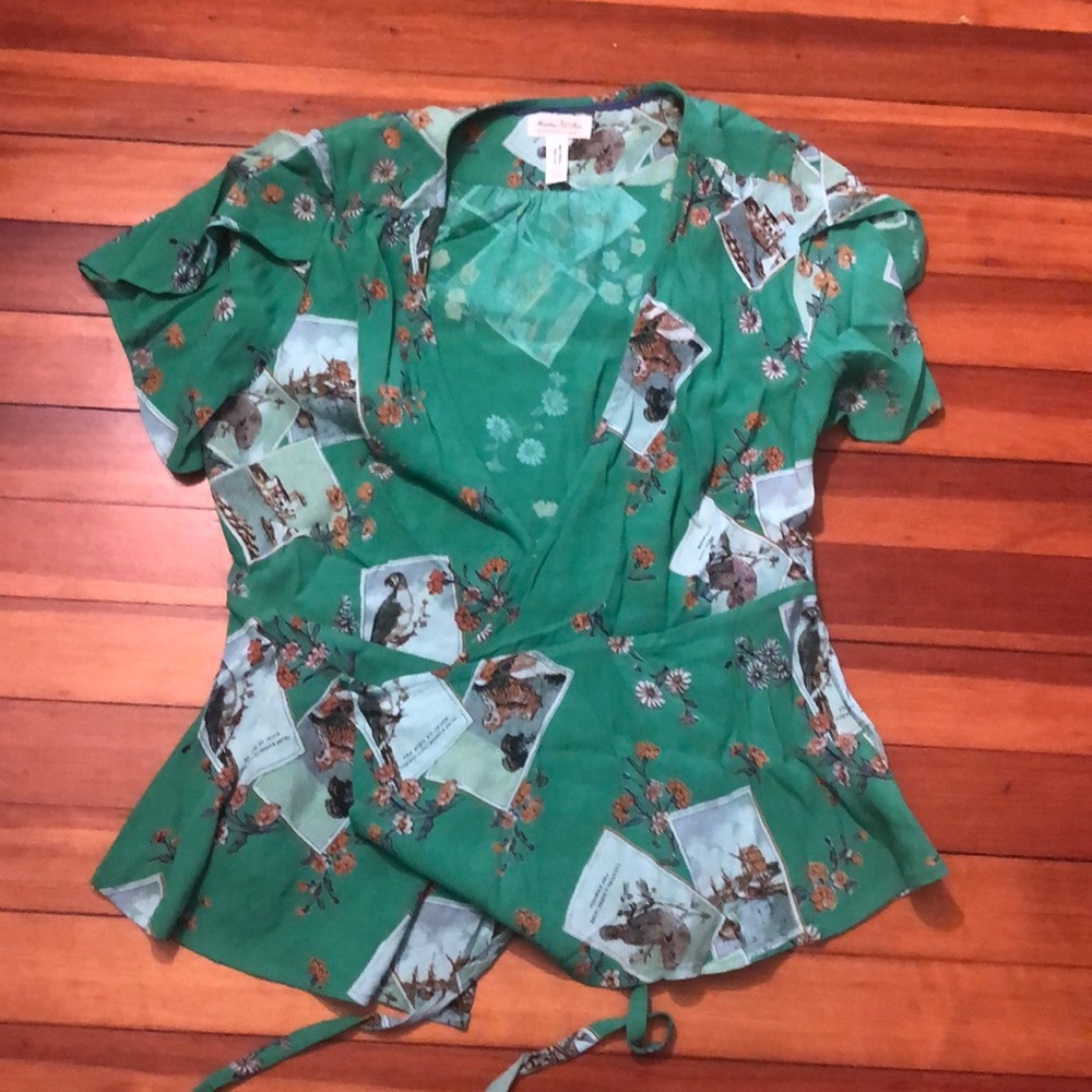 Anthropologie Meadow and Rue wrap blouse